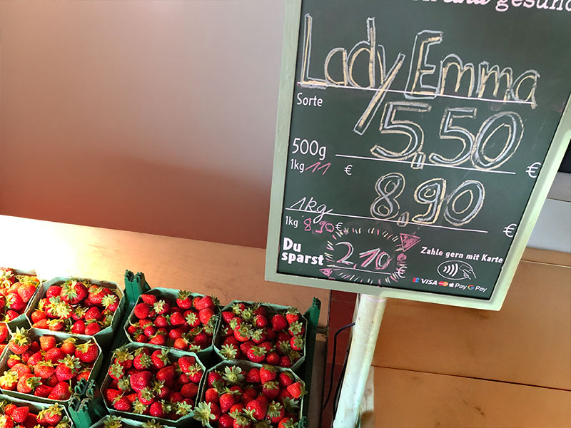 Aktueller Preis Erdbeeren